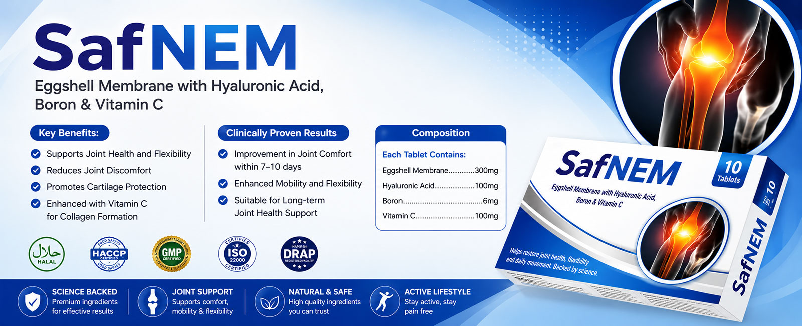 Safnix Pharma nutraceuticals banner